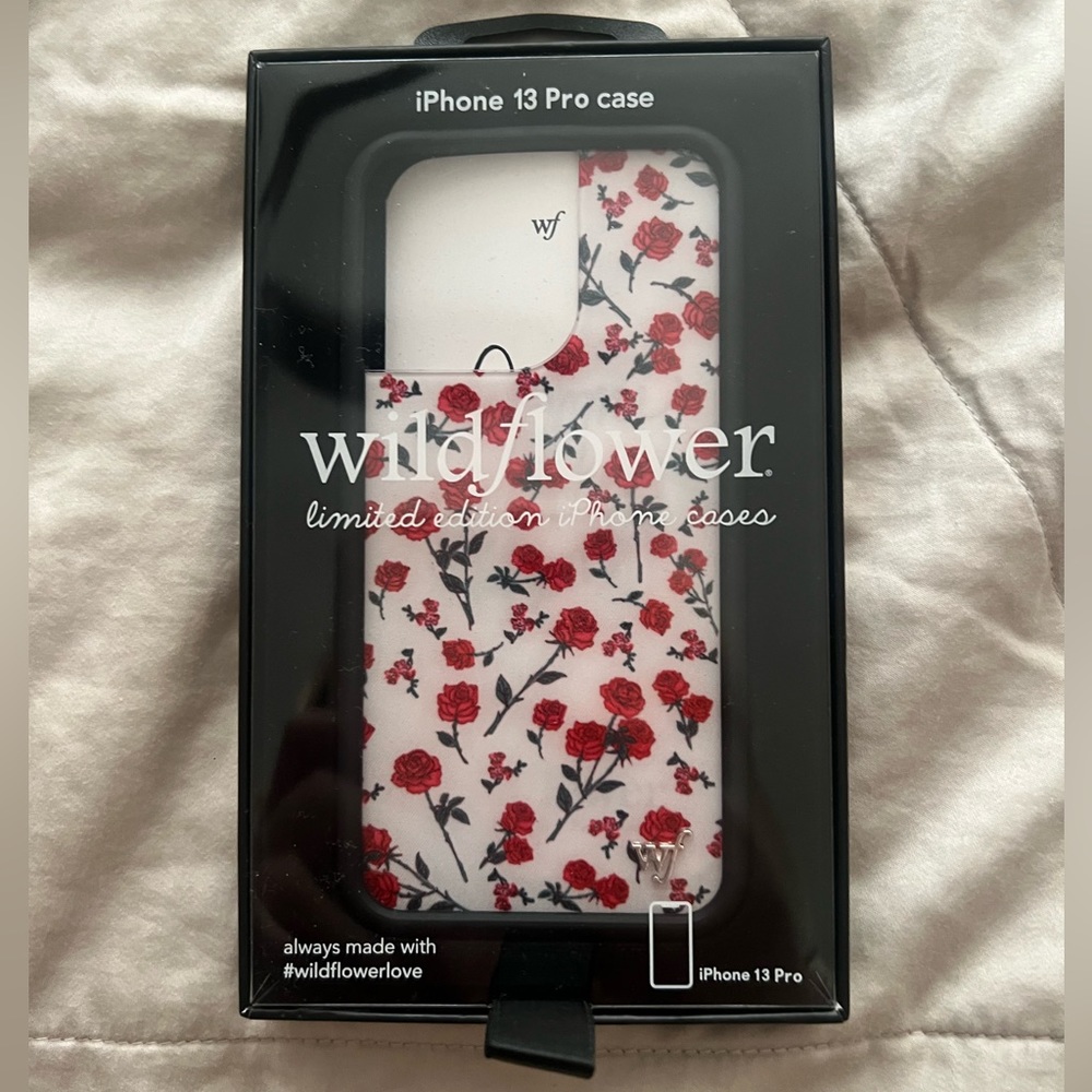 Wildflowers Red Roses iPhone 13 Pro Case Brand New